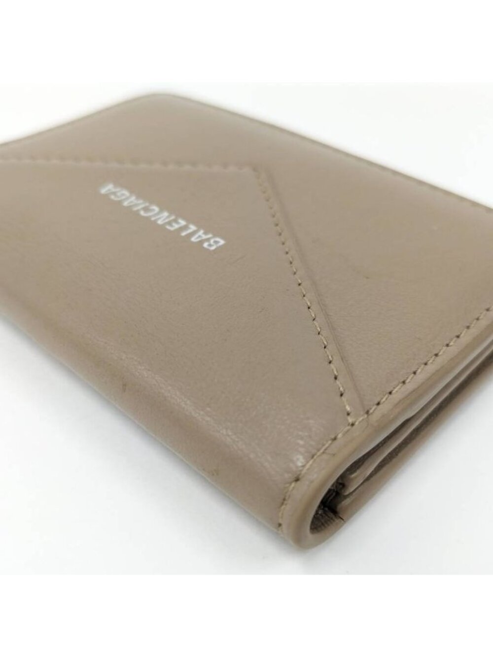 Balenciaga Card Case Leather Beige - Picture 5 of 8